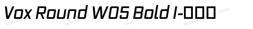 Vox Round W05 Bold I字体转换